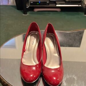 Comfort Plus by Predictions Red Patent Heels